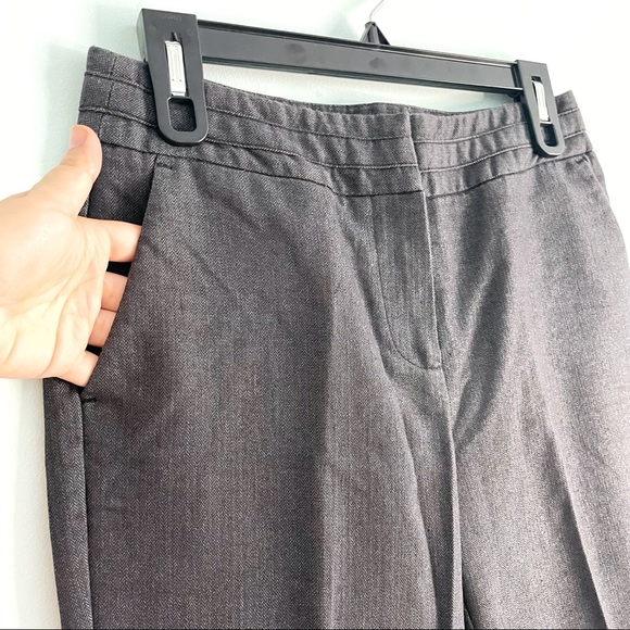 Petite Gray Trousers Pants for Professional Environments w/ Pockets Larry Levine - Picture 2 of 5